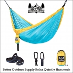 Better Outdoor Supply ift Kiilik Tanabilir Hamak (Mavi/Sar)