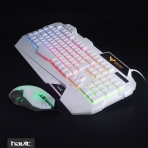 Havit Keyboard Rainbow Backlit Wired Gaming Keyboard Mouse