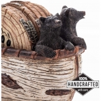 Bear Coasters 6 Para Bardak Altl Seti (Ay Dekorlu)