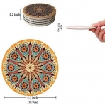 Enkore 4 Para Seramik Bardak Altl (Mandala)