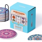 LIFVER Seramik 6 Adet Bardak Altl (Mandala Desenli)