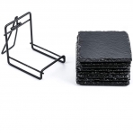 ACKEIVTO 9 Par�a Ta� Bardak Altl��� (Siyah)