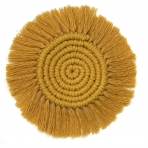 Mokoboho Makrome 2 Adet Bardak Altl Set (Hardal)