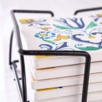 RDE Sar� �ini Desenli Seramik Bardak Altl��� (6 Adet)