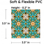 MOSAICANA Silikon Desenli 4 Adet Bardak Altl (Yeil)