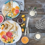 Dooke Seramik Bardak Altl��� Set (6 Par�a)(Leopar)