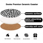 Dooke Seramik Bardak Altl��� Set (6 Par�a)(Leopar)