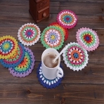 Ambielly Etnik Bardak Altl Set(Kark Renkli)(10 Para)