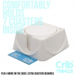Crib Things Silikon Bardak Altl Set (4 Para)(Beyaz)