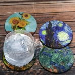 CARIBOU Coasters Bardak Altl (4 Para)(The Starry Night)