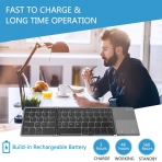 Foldable Bluetooth Keyboard, Jelly Comb B003B Dual Mode USB Wired