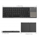 Foldable Bluetooth Keyboard, Jelly Comb B003B Dual Mode USB Wired