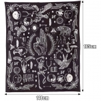 Jeteven Siyah Gotik Desenli Duvar Hals (165x148cm)