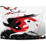 VeiVian Yin Yang Koi Fish Desenli Duvar Hals (152x101 cm)