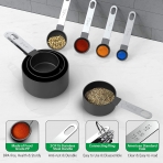 Panos Paslanmaz �elik �l�� Ka���� Seti (8 Par�a)(Siyah)