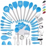 DESIGN VEICA Paslanmaz �elik Spatula Seti (42 Par�a) (Mavi)