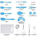 DESIGN VEICA Paslanmaz �elik Spatula Seti (42 Par�a) (Mavi)