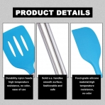 DESIGN VEICA Paslanmaz �elik Spatula Seti (42 Par�a) (Mavi)