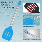 DESIGN VEICA Paslanmaz �elik Spatula Seti (42 Par�a) (Mavi)