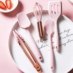 LOVE MEI Silikon Mutfak Gereleri Seti (5 Para) (Pembe)