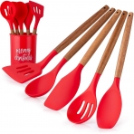 Zulay Kitchen Silikon Spatula Seti (5 Par�a)(K�rm�z�)