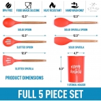 Zulay Kitchen Silikon Spatula Seti (5 Par�a)(K�rm�z�)