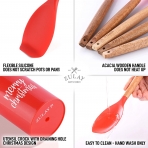 Zulay Kitchen Silikon Spatula Seti (5 Par�a)(K�rm�z�)