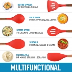 Zulay Kitchen Silikon Spatula Seti (5 Par�a)(K�rm�z�)