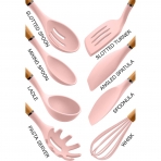 Country Kitchen Silikon Mutfak Gere�leri Seti (8 Par�a)(Pembe)