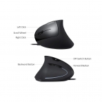 Perixx PERIMICE-513L Left Handed Ergonomic Vertical Mouse - 1000/