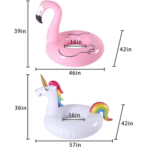 FindUWill 2 Para ime Havuz-Deniz (Unicorn-Flamingo)