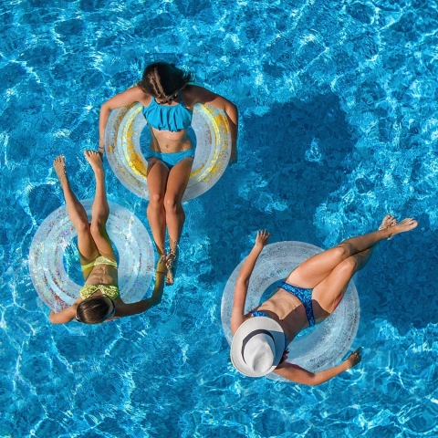 Polita 3 Par�a �i�me Deniz-Havuz Simidi (�effaf Simli)