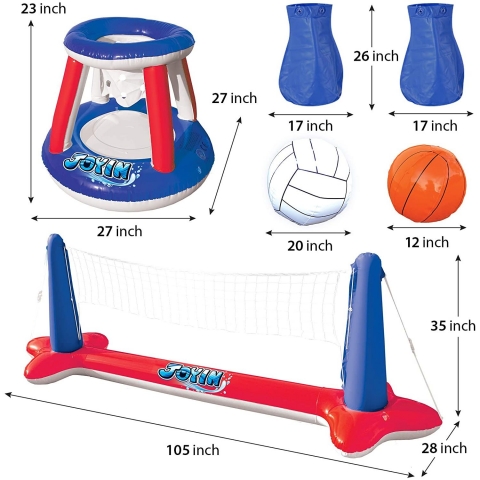 Sloosh ime Havuz in Voleybol Filesi ve Basketbol Potas