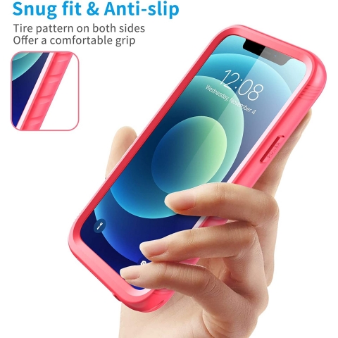 SPORTLINK iPhone 12 Pro Max Su Geirmez Klf-Pink