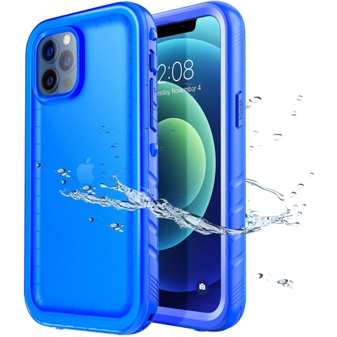 SPORTLINK iPhone 12 Pro Max Su Geirmez Klf-Blue