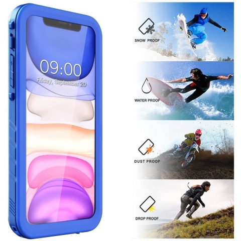 SPORTLINK iPhone 11 Su Geirmez Klf-Blue