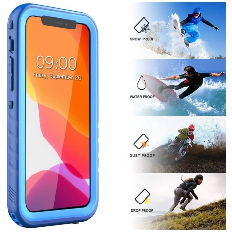 SPORTLINK iPhone 11 Pro Su Geirmez Klf-Blue