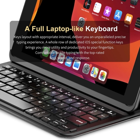 Infiland iPad Klavyeli Tablet Klf (10.2 in)(8. Nesil)