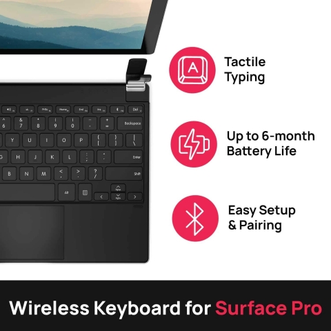 Brydge Pro+ Microsoft Surface Pro 7 Kablosuz Klavye-Silver