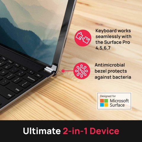 Brydge Pro+ Microsoft Surface Pro 7 Kablosuz Klavye-Silver