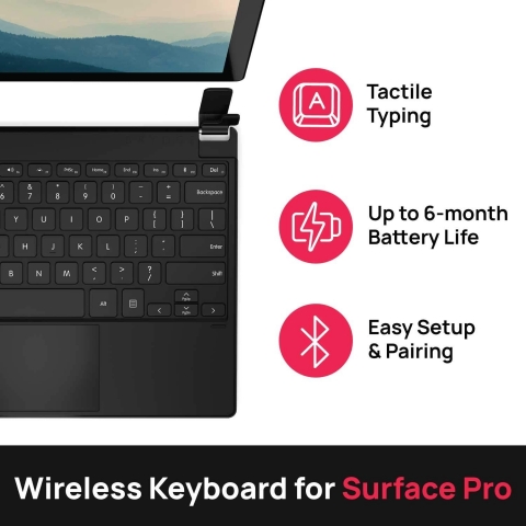 Brydge Pro+ Microsoft Surface Pro 7 Kablosuz Klavye-Black