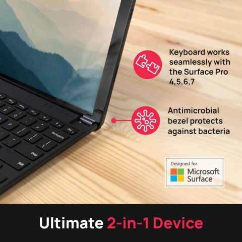 Brydge Pro+ Microsoft Surface Pro 7 Kablosuz Klavye-Black