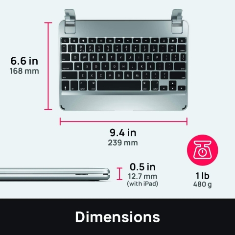 Brydge iPad Pro Kablosuz Klavye (9.7 in)-Silver