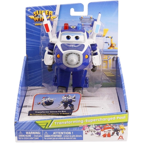 Super Wings Supercharged Paul Airplane Aksiyon Figr(12.7 cm)