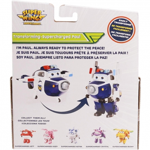 Super Wings Supercharged Paul Airplane Aksiyon Figr(12.7 cm)