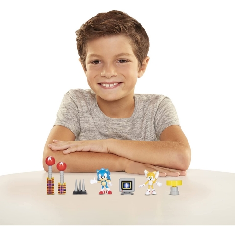 Sonic The Hedgehog  Diorama Set Aksiyon Figr(7 para )