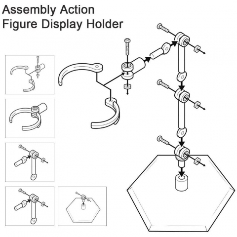 Flymer Adjustable Aksiyon Figr Stand(6adet )