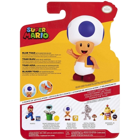 SUPER MARIO Blue Toad  Aksiyon Figr(10 cm)