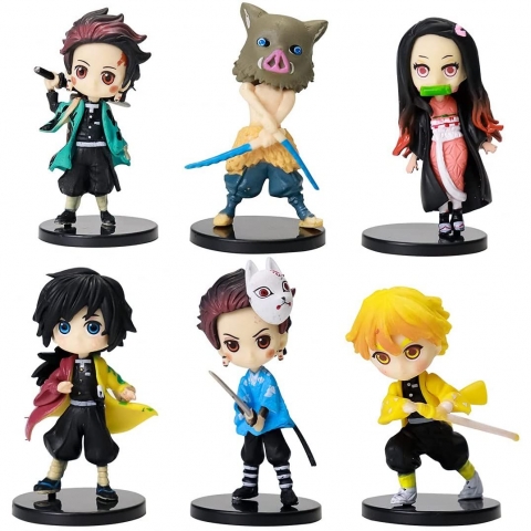 DATCH Anime Figure Set Home Office Desktop Aksiyon Figr(6para)