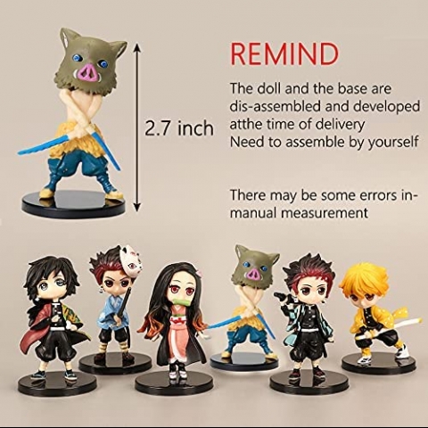 DATCH Anime Figure Set Home Office Desktop Aksiyon Figr(6para)
